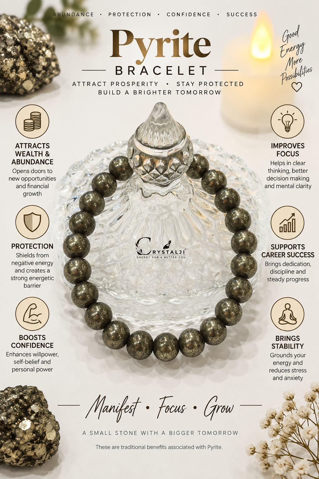 Pyrite Bracelet - Peru (Wealth, Abundance & Prosperity)