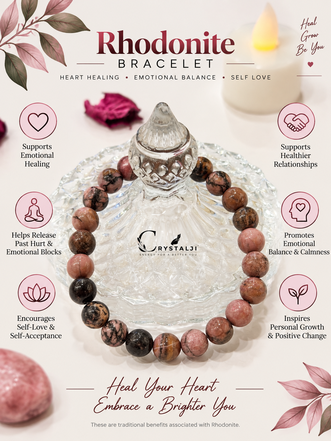 Rhodonite Bracelet (Love Attraction)