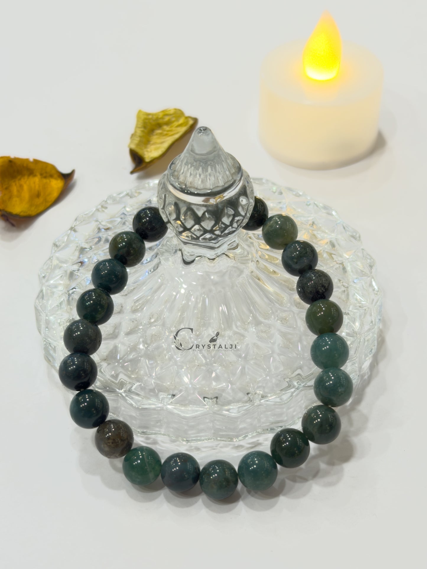Moss Agate Bracelet (Improve Emotional Balance)