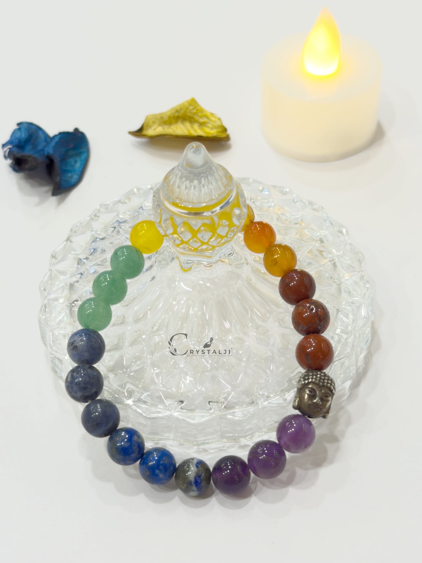 Seven Chakra Bracelets with Buddha Charm