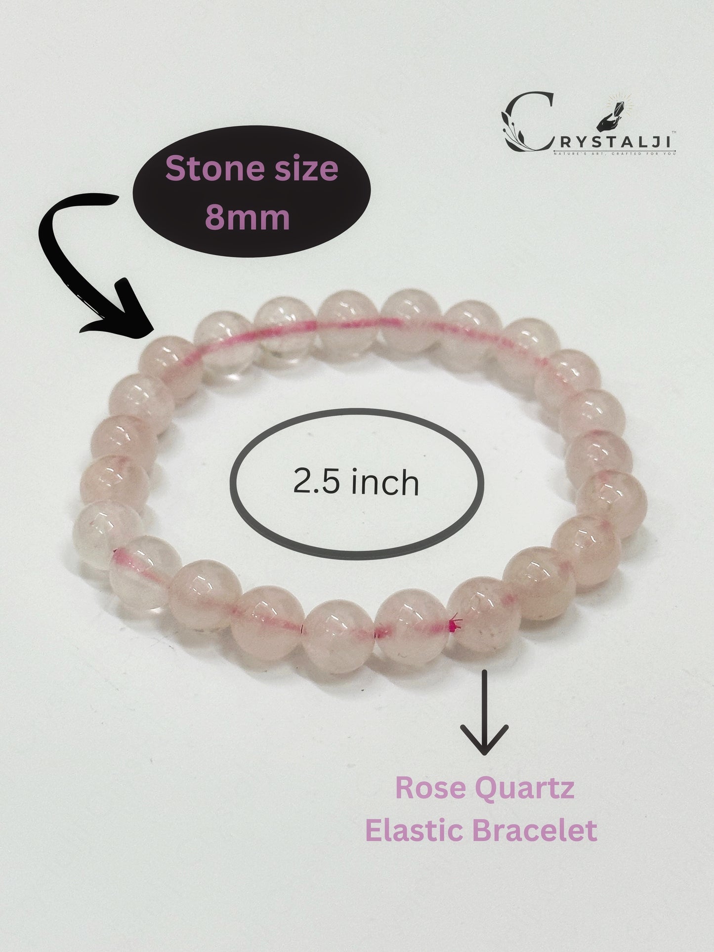 Rose Quartz Natural Bracelet (Love, Peace & Harmony)