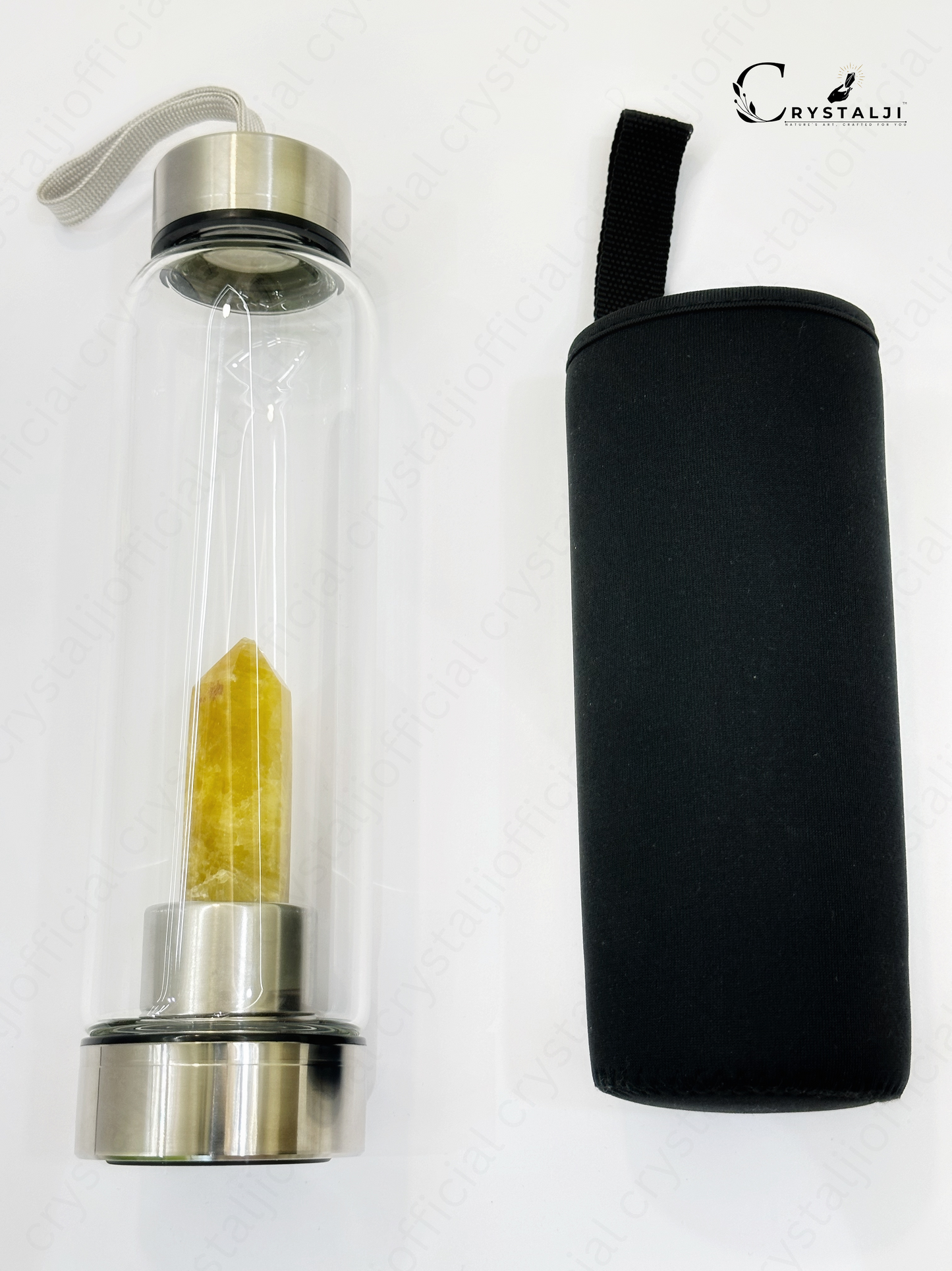 Citrine Water Bottle - Premium Quality (Diabetes, Stomach & Kidney)