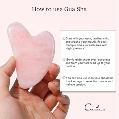 Rose Quartz Crystal Gua sha Face Massager