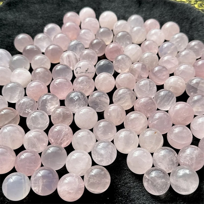 Rose Quartz Sphere Balls with Free Stand  (Love, Peace & Harmony)