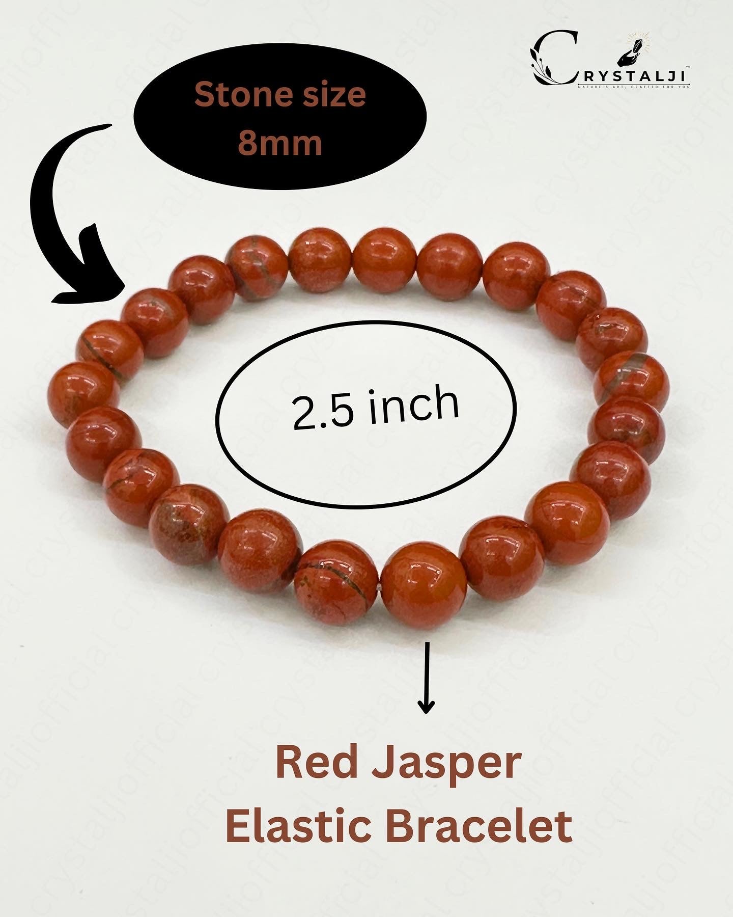 Red Jasper Bracelet 8MM (Endurance & Vitality)