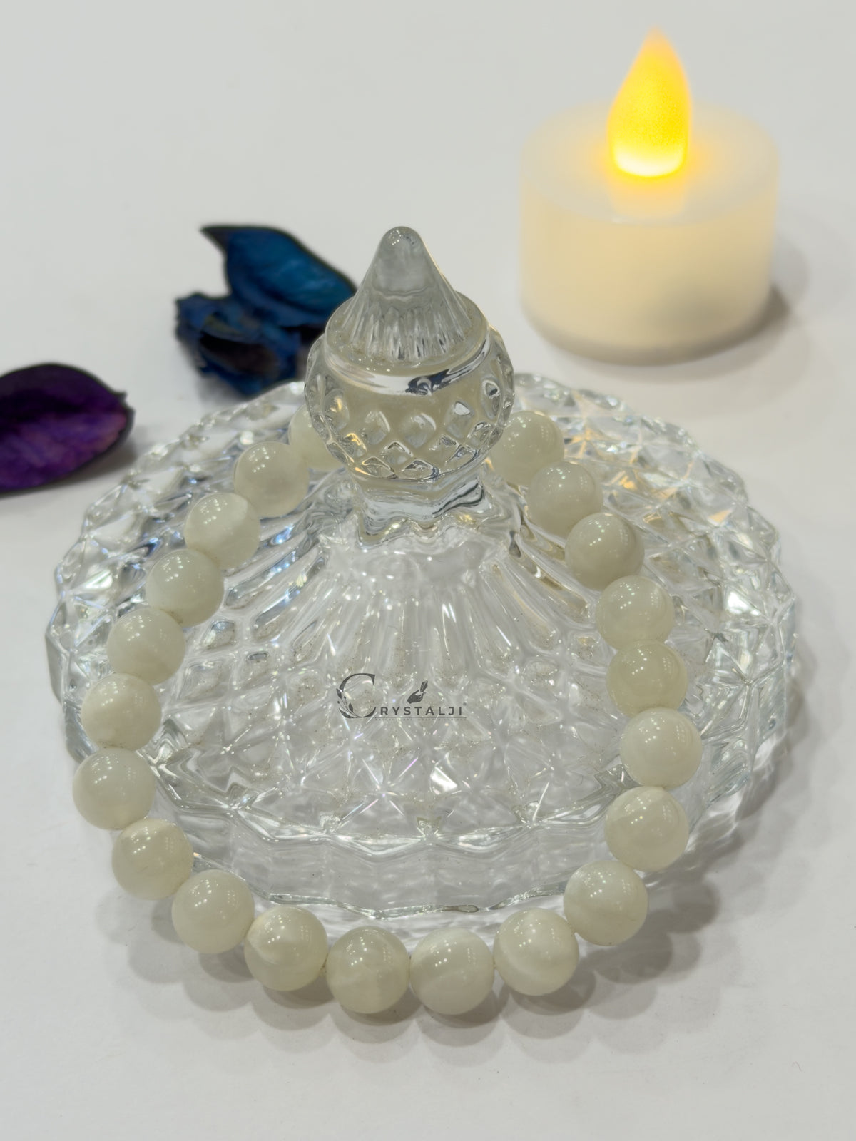 White Moonstone Bracelet (Emotional Balance, Divine Feminine)