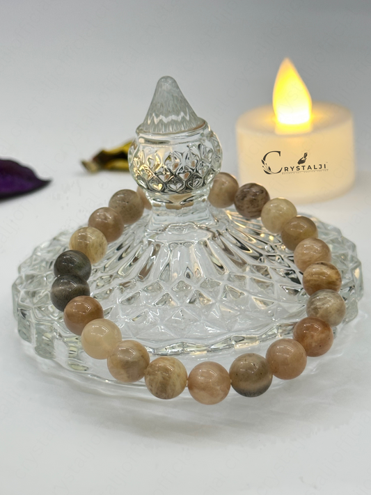 Peach Moonstone Bracelet (Anxiety & other Mental Health Conditions)